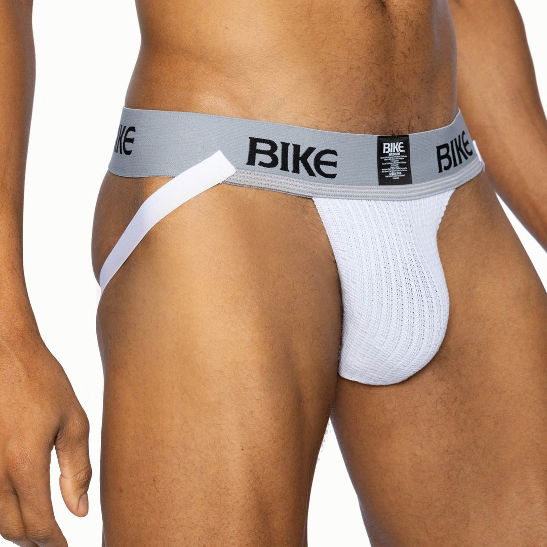 BIKE® Athletic Classic Jockstrap – Men’s Performance Athletic Supporter for Sports & Everyday Wear (White)