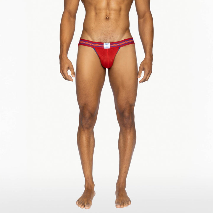BIKE Athletic Mesh Jockstrap – Men’s Red Breathable Moisture-Wicking Performance Jock