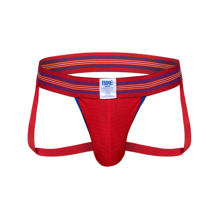 BIKE Athletic Mesh Jockstrap – Men’s Red Breathable Moisture-Wicking Performance Jock
