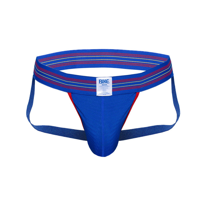 BIKE Athletic Mesh Jockstrap – Men's Breathable Performance Supporter in Royal Blue