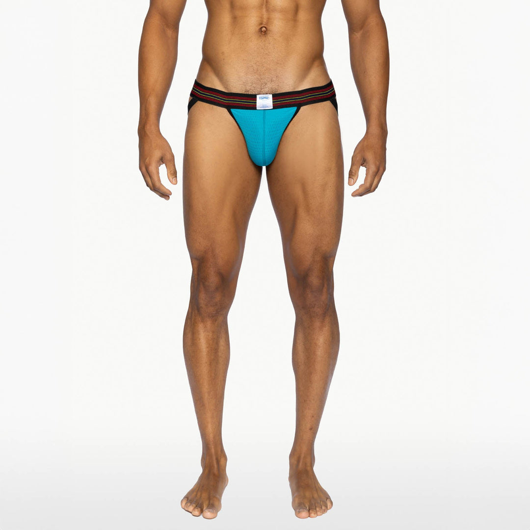 BIKE Athletic Mesh Jockstrap – Breathable Men's Performance Supporter in Teal