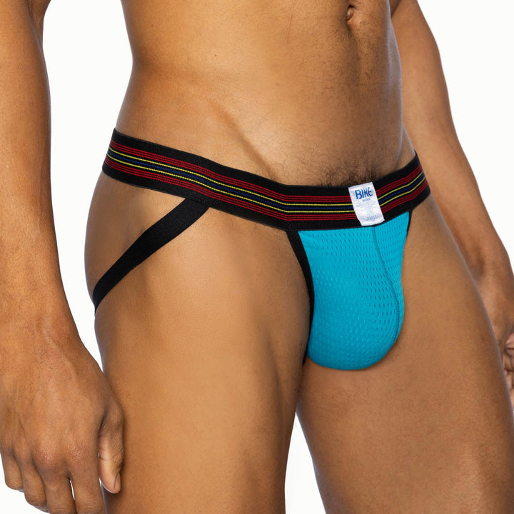 BIKE Athletic Mesh Jockstrap – Breathable Men's Performance Supporter in Teal