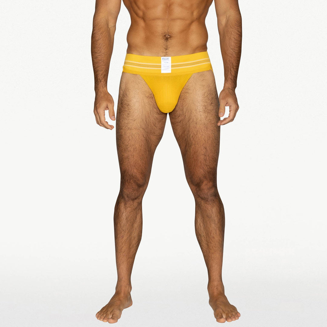 BIKE Athletic Original #10 Jockstrap – Men’s Heritage Athletic Supporter in Bright Yellow