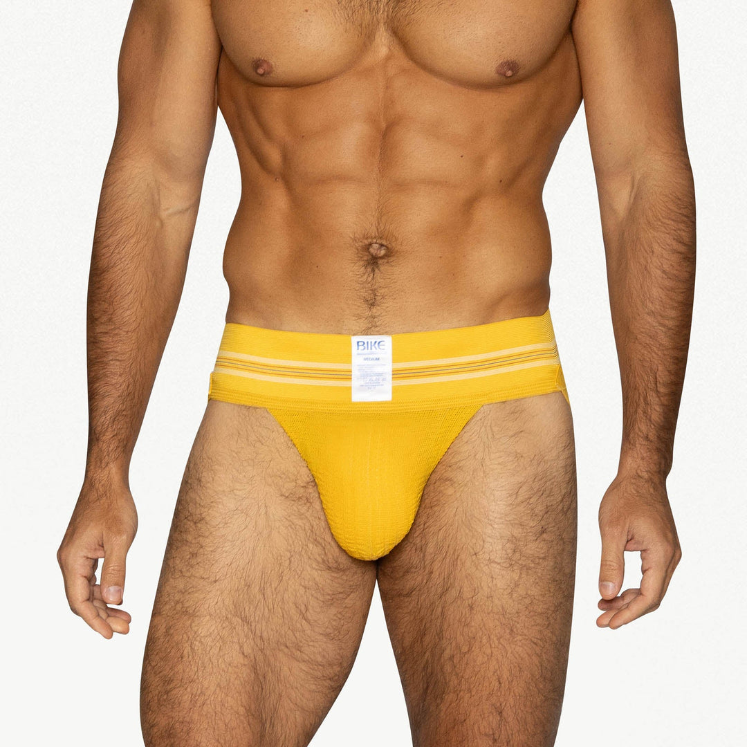 BIKE Athletic Original #10 Jockstrap – Men’s Heritage Athletic Supporter in Bright Yellow