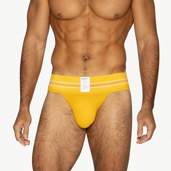 BIKE Athletic Original #10 Jockstrap – Men’s Heritage Athletic Supporter in Bright Yellow