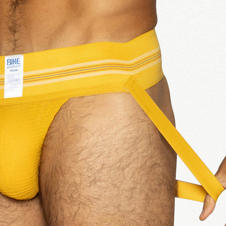BIKE Athletic Original #10 Jockstrap – Men’s Heritage Athletic Supporter in Bright Yellow