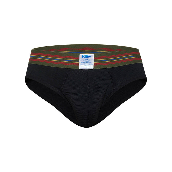 BIKE Athletic Mesh Brief – Men's Lightweight Breathable Performance Underwear in Black