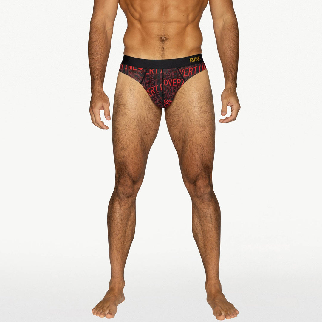 BIKE Athletic Active Thong – Men’s Ultra-Soft Modal Performance Underwear (Overtime Print)