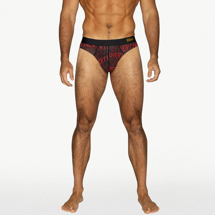BIKE Athletic Active Thong – Men’s Ultra-Soft Modal Performance Underwear (Overtime Print)