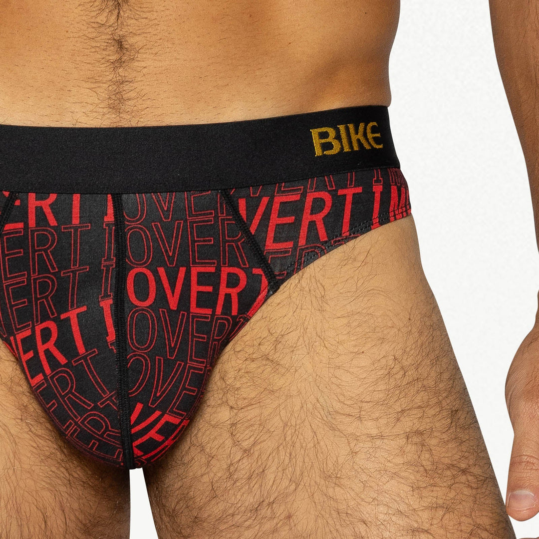 BIKE Athletic Active Thong – Men’s Ultra-Soft Modal Performance Underwear (Overtime Print)