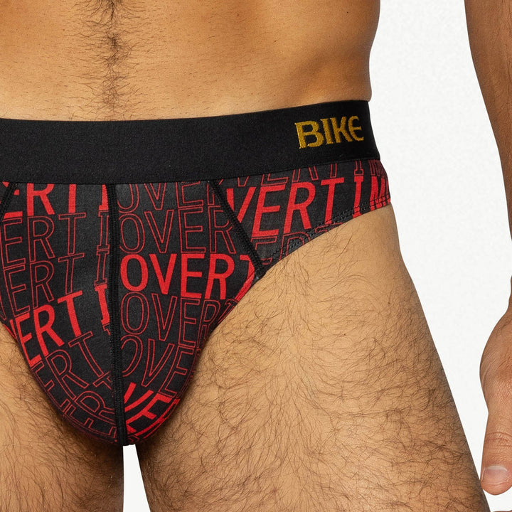 BIKE Athletic Active Thong – Men’s Ultra-Soft Modal Performance Underwear (Overtime Print)
