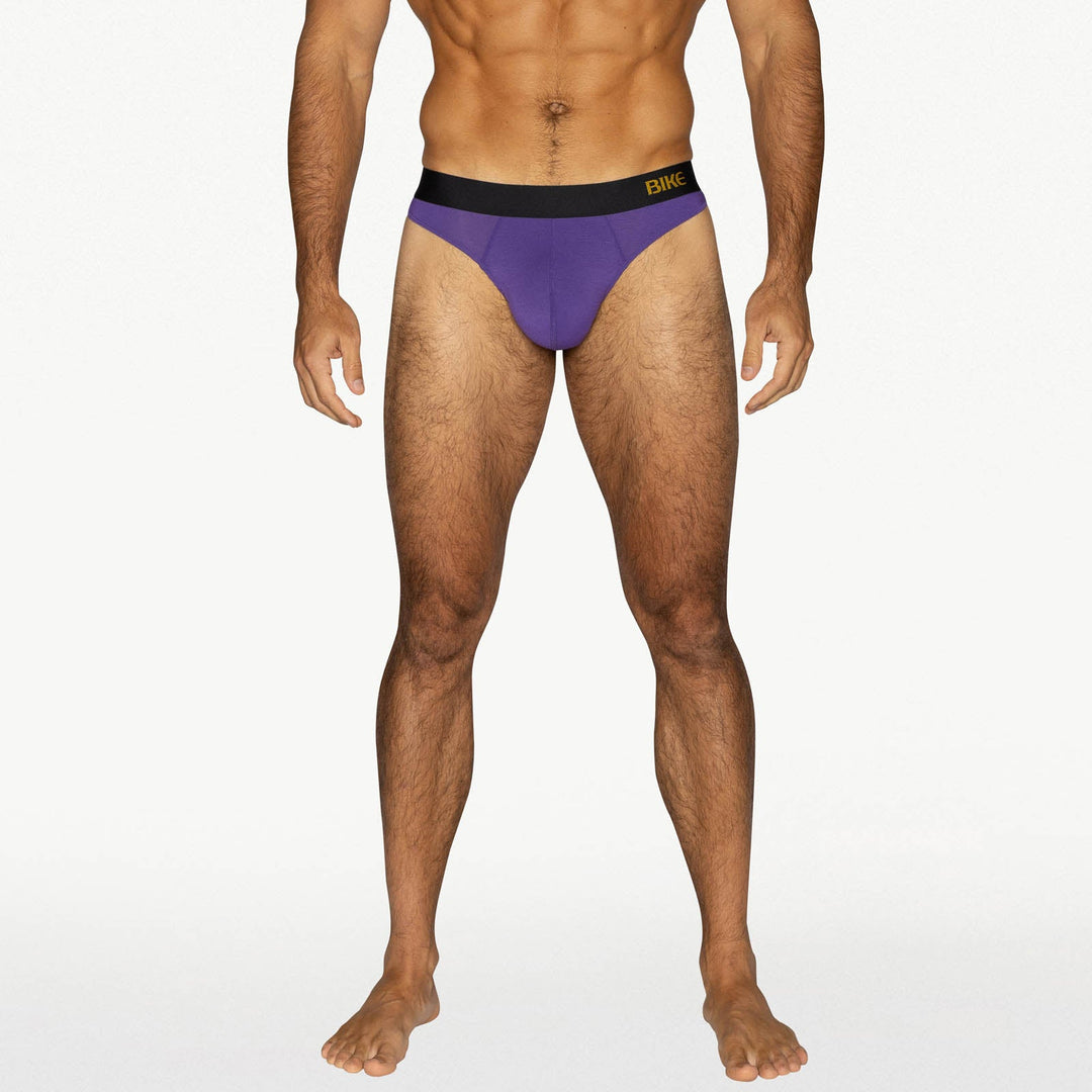 BIKE Athletic Active Thong – Ultra-Soft Modal Performance Men's Thong in Purple