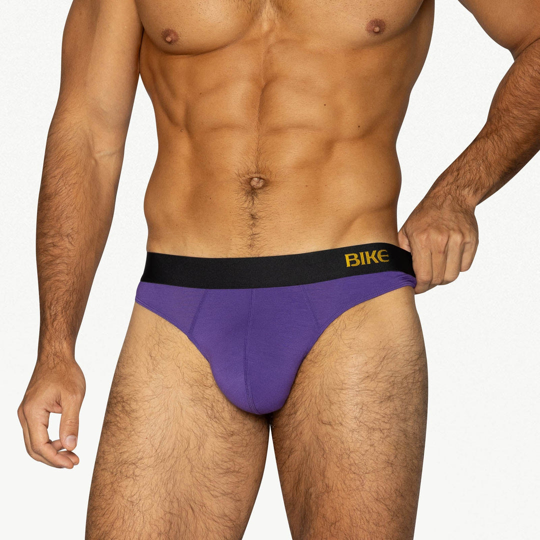 BIKE Athletic Active Thong – Ultra-Soft Modal Performance Men's Thong in Purple