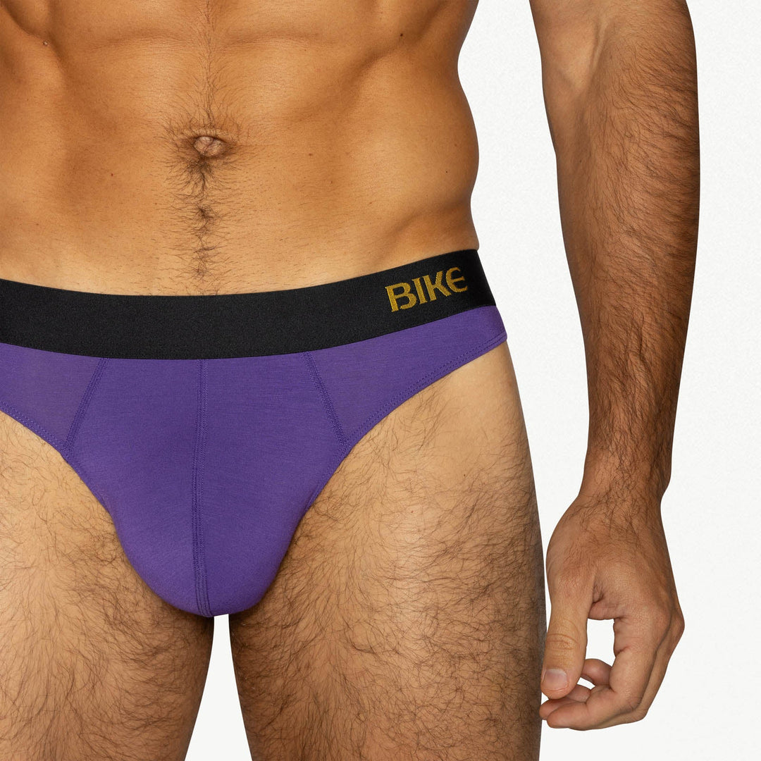 BIKE Athletic Active Thong – Ultra-Soft Modal Performance Men's Thong in Purple