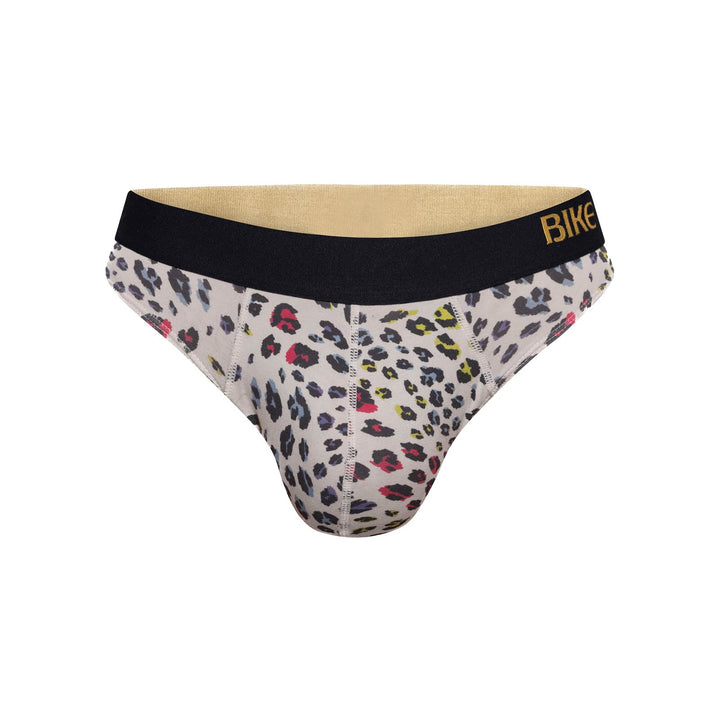 BIKE Athletic Active Thong – Men’s Animal Print Modal Jersey Underwear with Enhanced Contoured Pouch