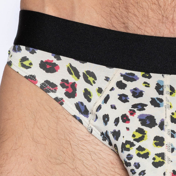BIKE Athletic Active Thong – Men’s Animal Print Modal Jersey Underwear with Enhanced Contoured Pouch