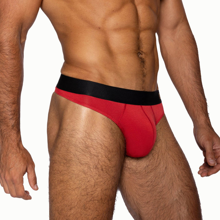 BIKE Athletic Active Thong – High-Performance Men’s Modal Thong in Vibrant Red