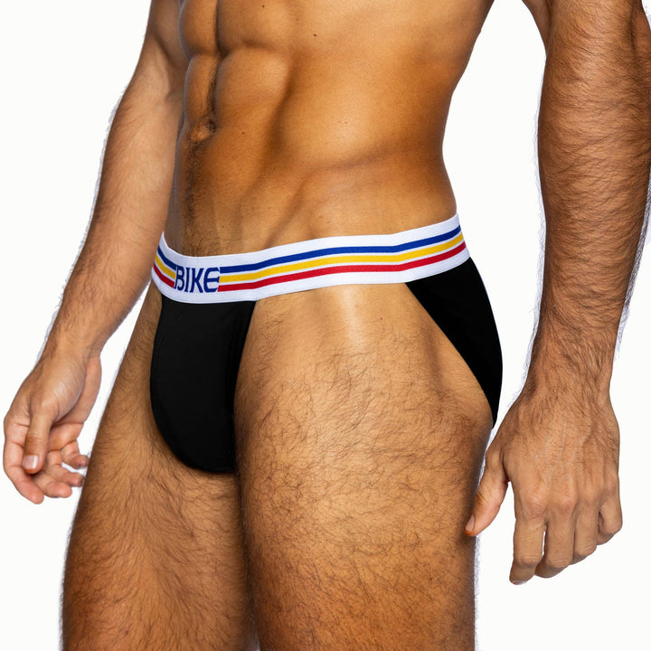 BIKE Athletic Stretch Cotton Jock Brief - Men's Supportive Comfort Underwear