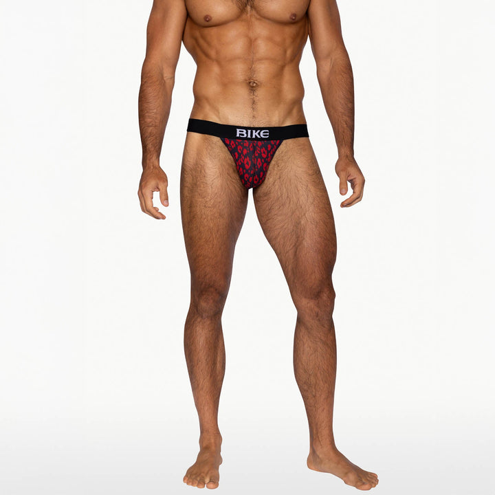 BIKE Athletic Stretch Cotton Jock Brief – Men’s Redesigned Support Brief in Samba Red