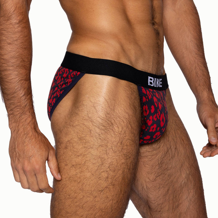 BIKE Athletic Stretch Cotton Jock Brief – Men’s Redesigned Support Brief in Samba Red