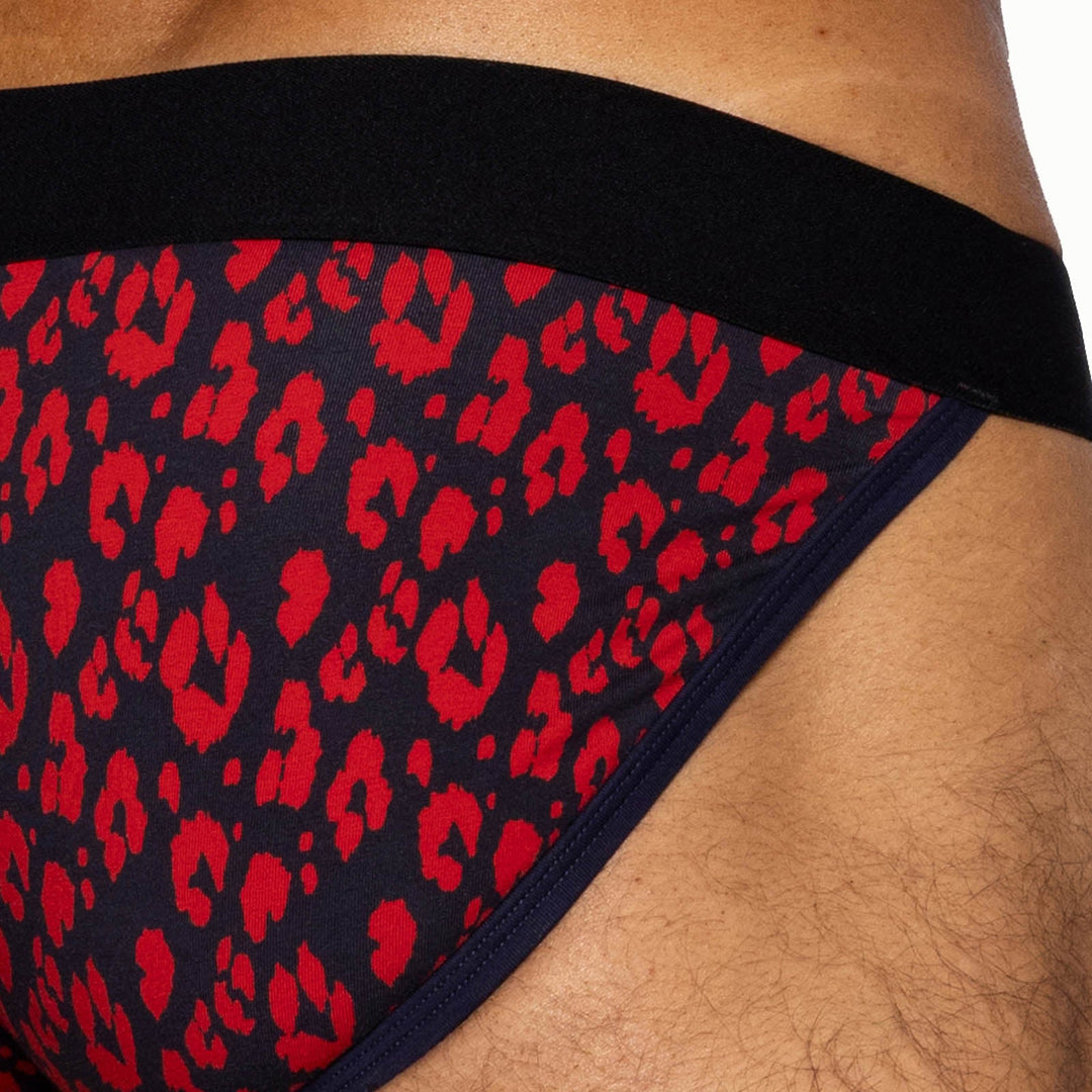 BIKE Athletic Stretch Cotton Jock Brief – Men’s Redesigned Support Brief in Samba Red