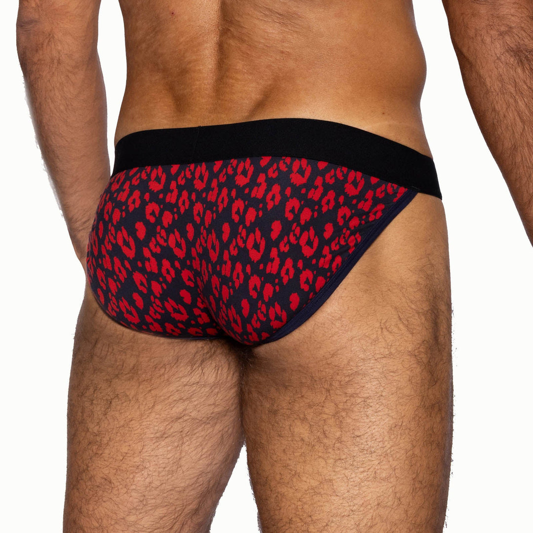 BIKE Athletic Stretch Cotton Jock Brief – Men’s Redesigned Support Brief in Samba Red