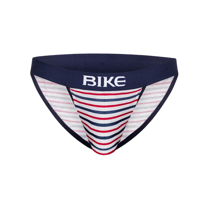BIKE Athletic Stretch Cotton Jock Brief – Men’s New & Improved Performance Underwear in Sailor Stripe