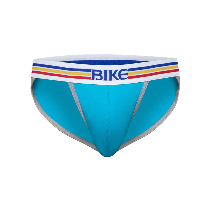 BIKE Athletic Stretch Cotton Jock Brief – Men's Supportive Contoured Pouch Underwear in Teal