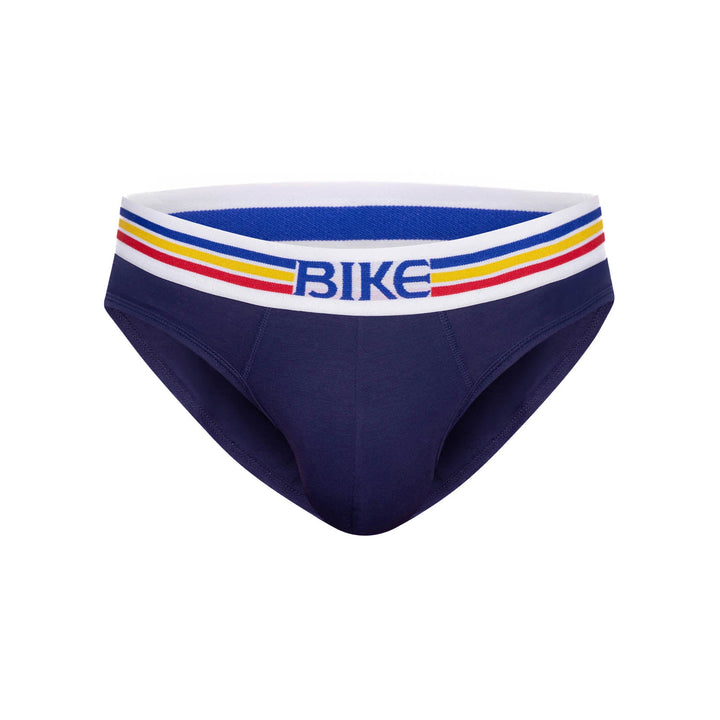 BIKE Athletic Stretch Cotton Brief – Men’s High-Cut Performance Underwear in Navy