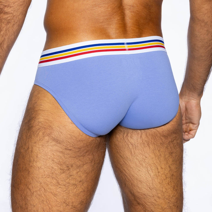 BIKE® Athletic Stretch Cotton Brief – Men’s High-Cut Performance Underwear (Purple)
