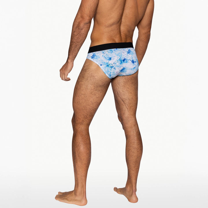 BIKE Athletic Stretch Cotton Brief – Men’s Breathable Athletic Fit Underwear in Indigo Tie Dye