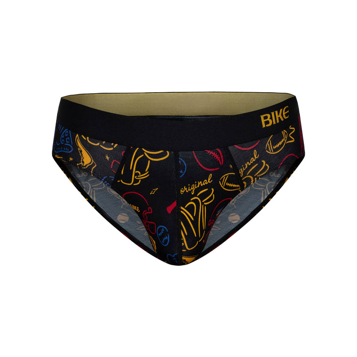 BIKE Athletic Active Brief – Men’s Redesigned Modal Jersey Support Underwear in Sports Print