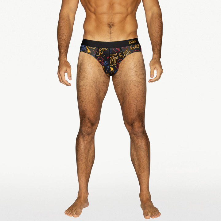 BIKE Athletic Active Brief – Men’s Redesigned Modal Jersey Support Underwear in Sports Print