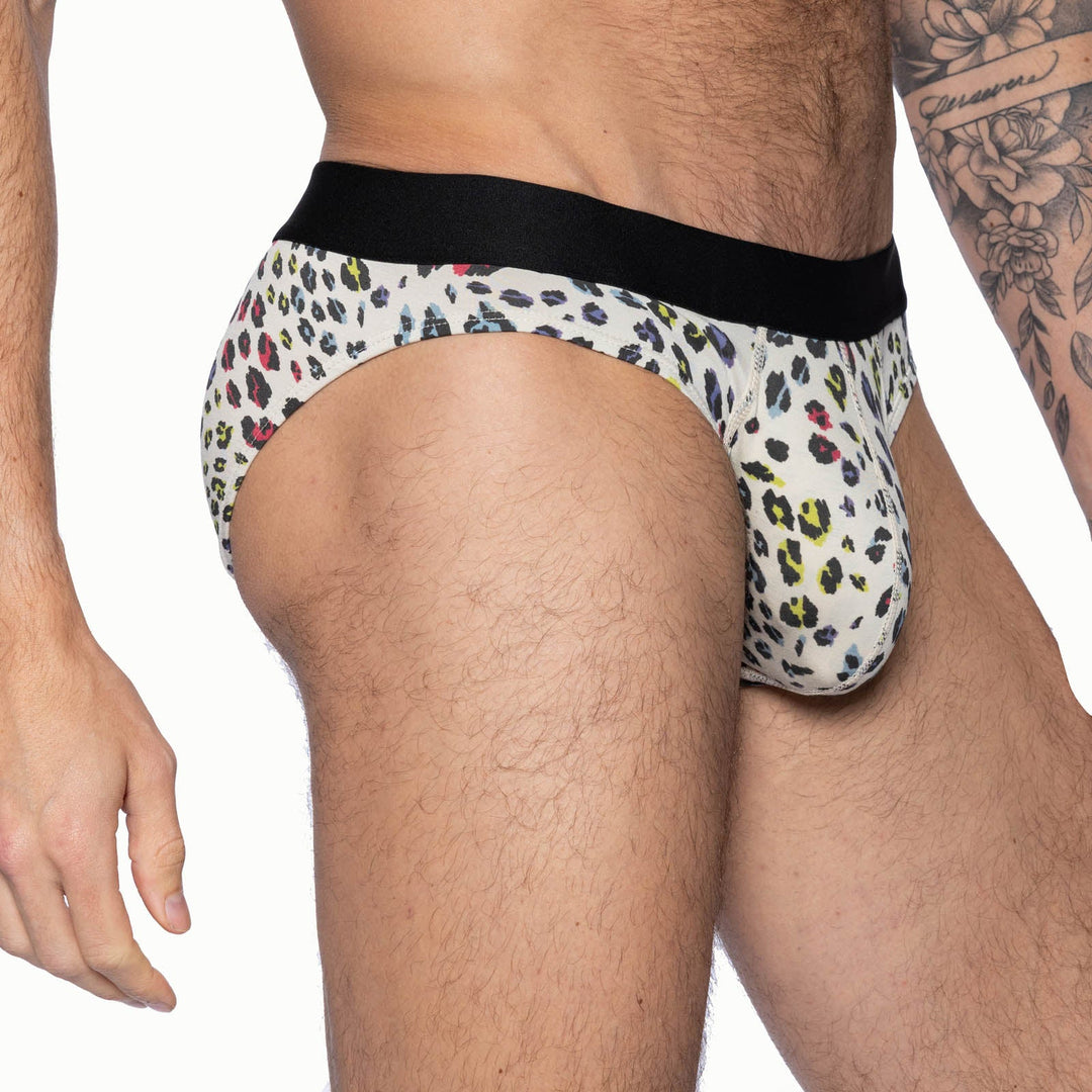 BIKE Athletic Active Brief – High-Performance Men’s Modal Brief in Bold Animal Print