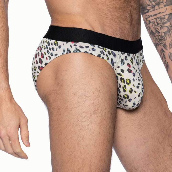 BIKE Athletic Active Brief – High-Performance Men’s Modal Brief in Bold Animal Print