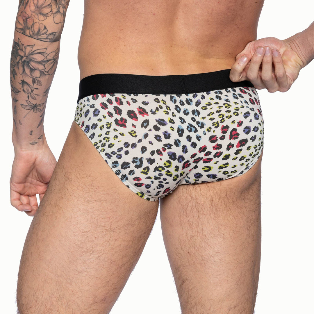 BIKE Athletic Active Brief – High-Performance Men’s Modal Brief in Bold Animal Print
