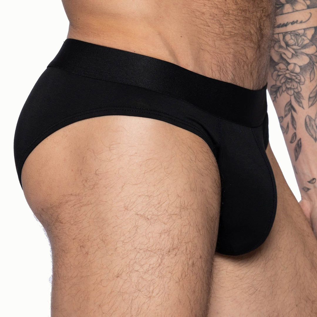 BIKE Athletic Active Brief – Men's Ultra-Soft Modal Performance Underwear in Black