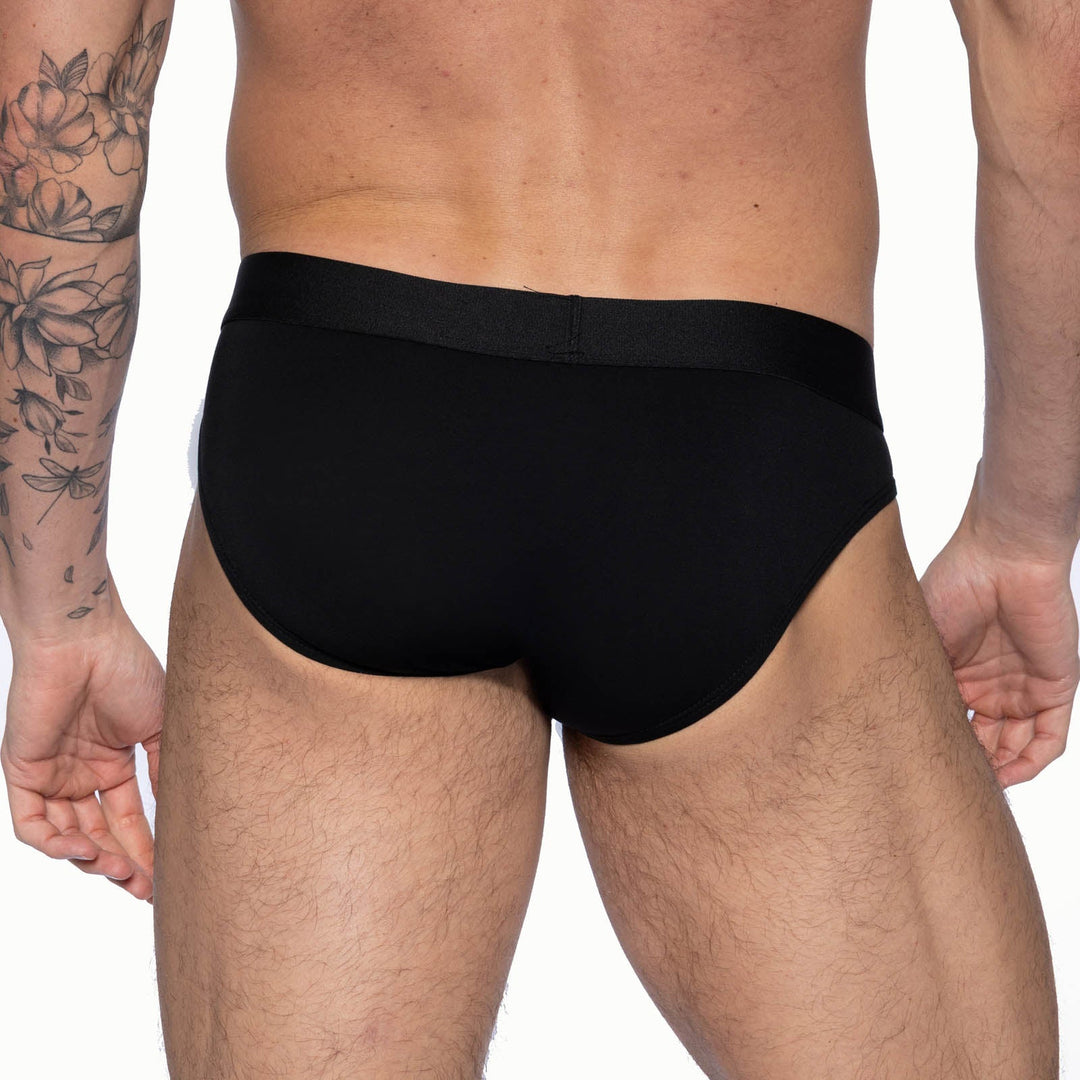 BIKE Athletic Active Brief – Men's Ultra-Soft Modal Performance Underwear in Black