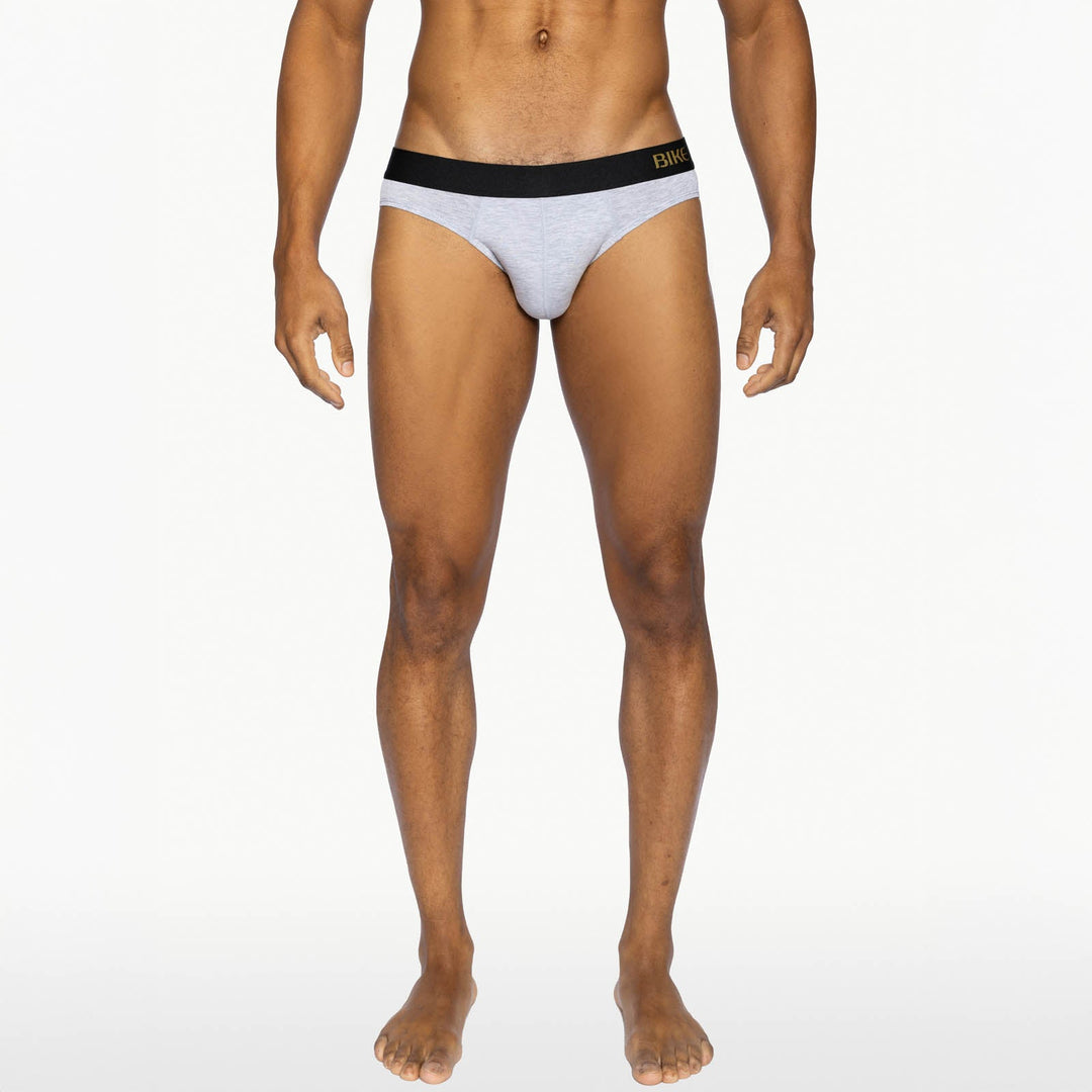 BIKE Athletic Active Brief - Light Gray Modal Performance Underwear