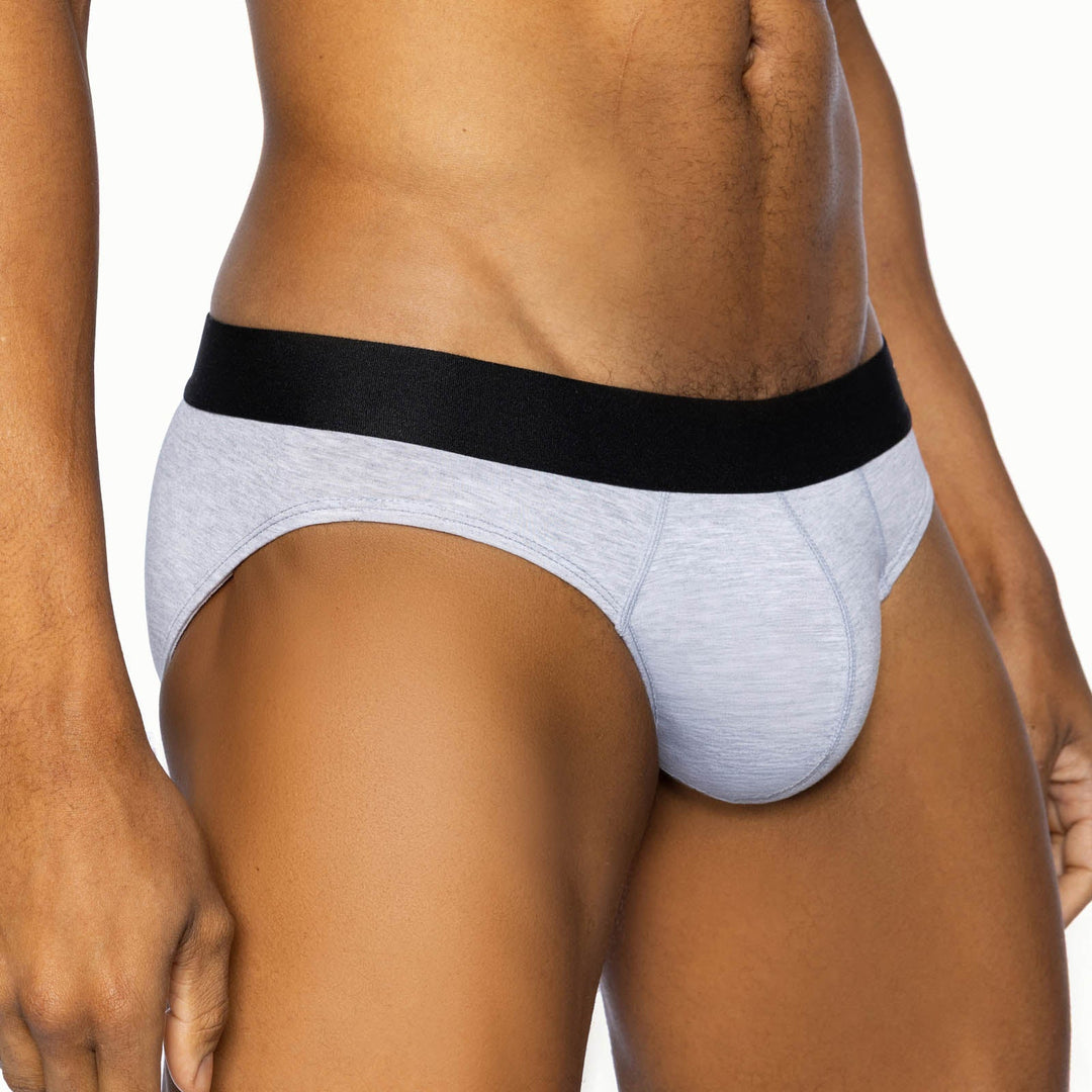 BIKE Athletic Active Brief - Light Gray Modal Performance Underwear