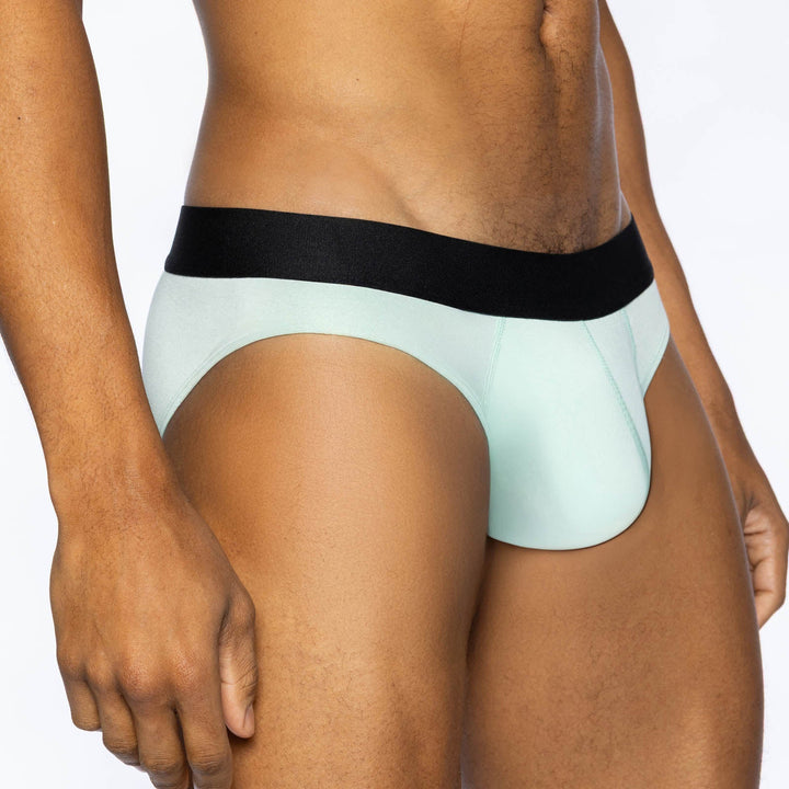 BIKE Athletic Active Brief – Men’s Mint Green Modal Jersey Underwear with Enhanced Contoured Pouch