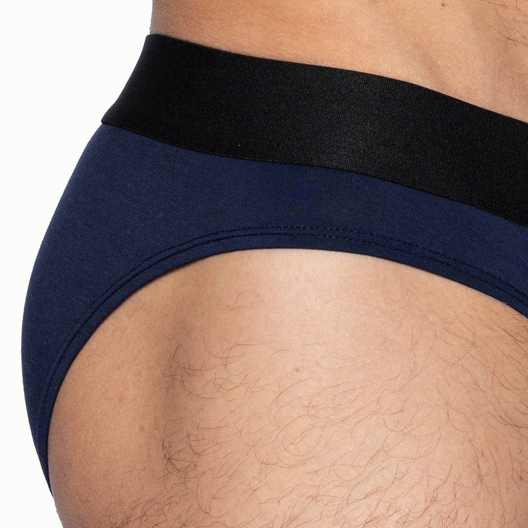 BIKE Athletic Active Brief – Men’s Navy Blue Modal Underwear with Contoured Support Pouch