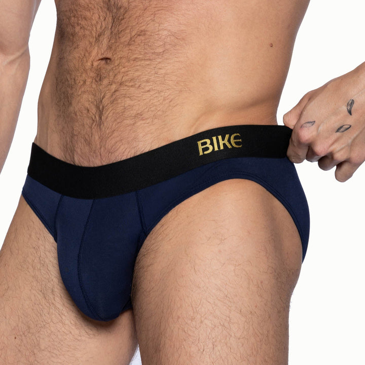 BIKE Athletic Active Brief – Men’s Navy Blue Modal Underwear with Contoured Support Pouch