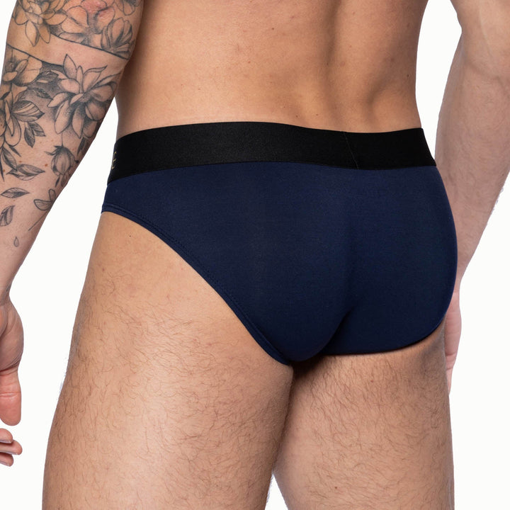 BIKE Athletic Active Brief – Men’s Navy Blue Modal Underwear with Contoured Support Pouch