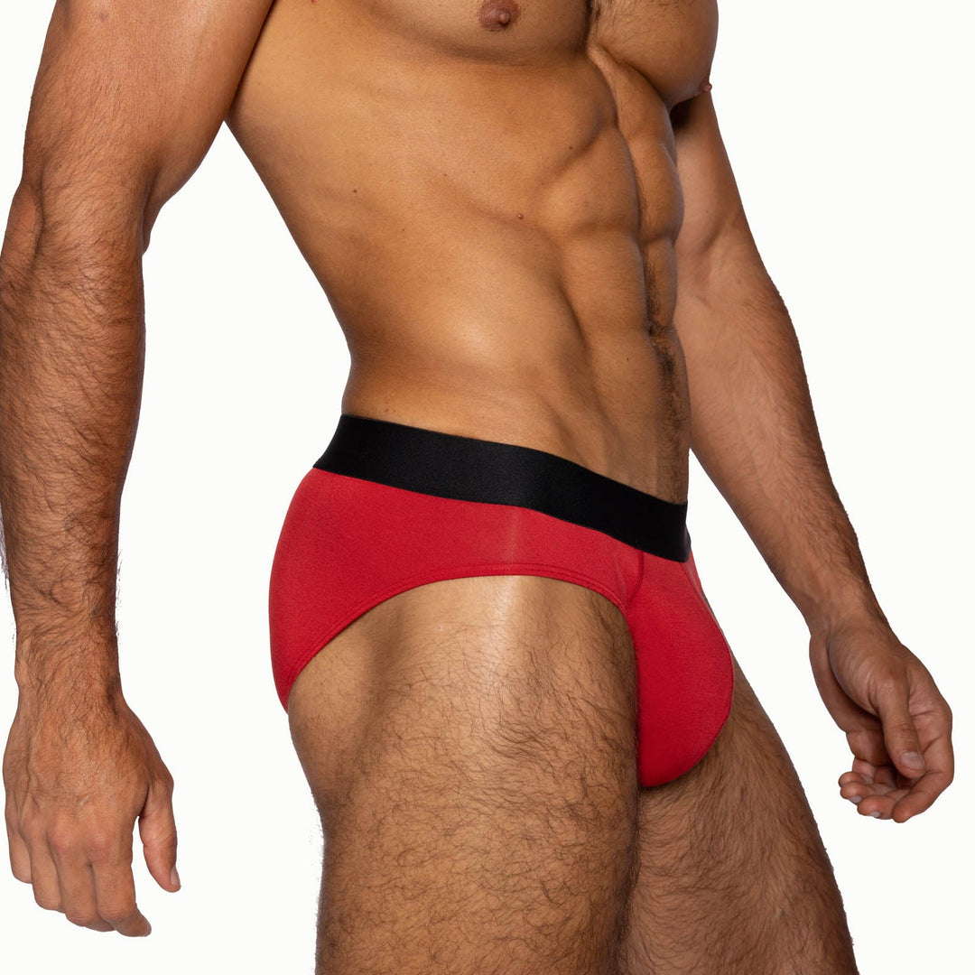 BIKE Athletic Active Brief – High-Performance Men’s Modal Briefs in Red