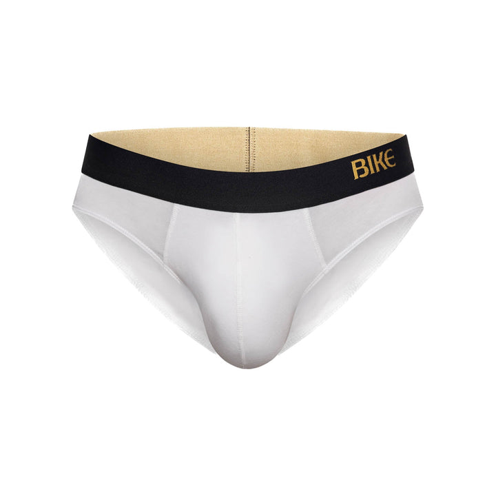 BIKE Athletic Active Brief – Men’s White Modal Jersey Support Brief with Contoured Pouch