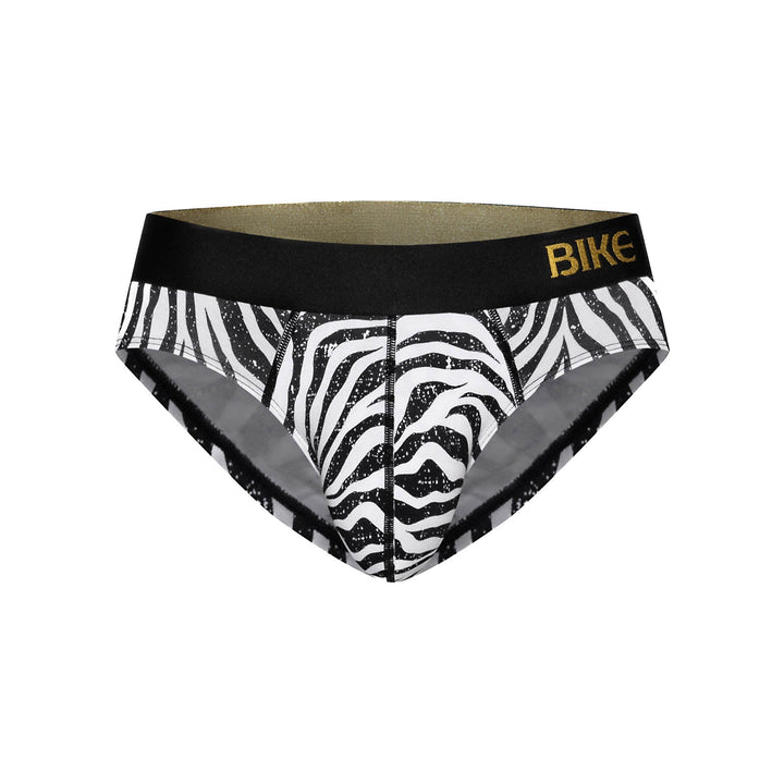 BIKE Athletic Active Brief – Men’s Ultra-Soft Modal Jersey Performance Underwear (Zebra)