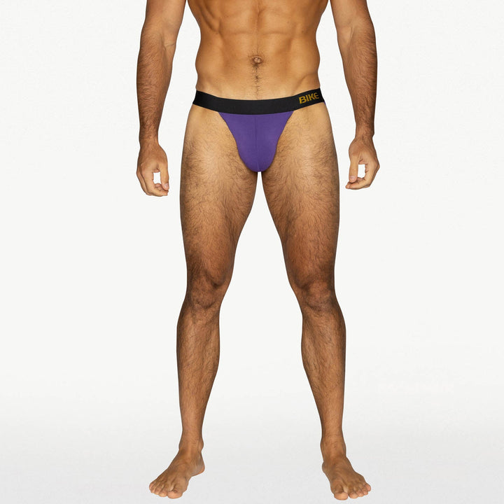 BIKE Athletic Active Jock Brief – Men’s Redesigned Modal Jersey Hybrid Support Underwear in Purple