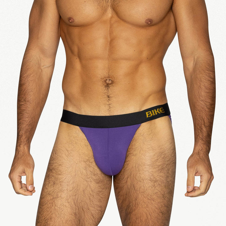 BIKE Athletic Active Jock Brief – Men’s Redesigned Modal Jersey Hybrid Support Underwear in Purple