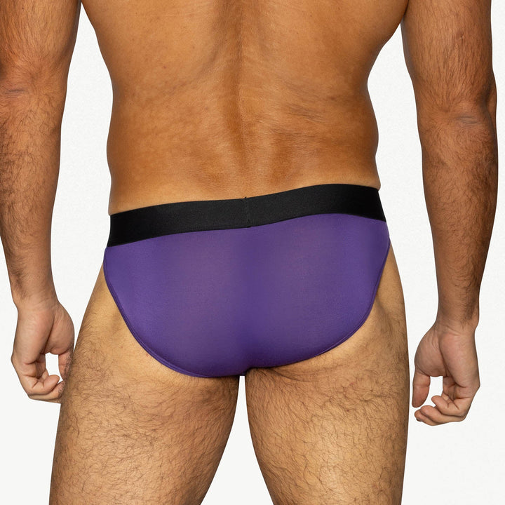 BIKE Athletic Active Jock Brief – Men’s Redesigned Modal Jersey Hybrid Support Underwear in Purple